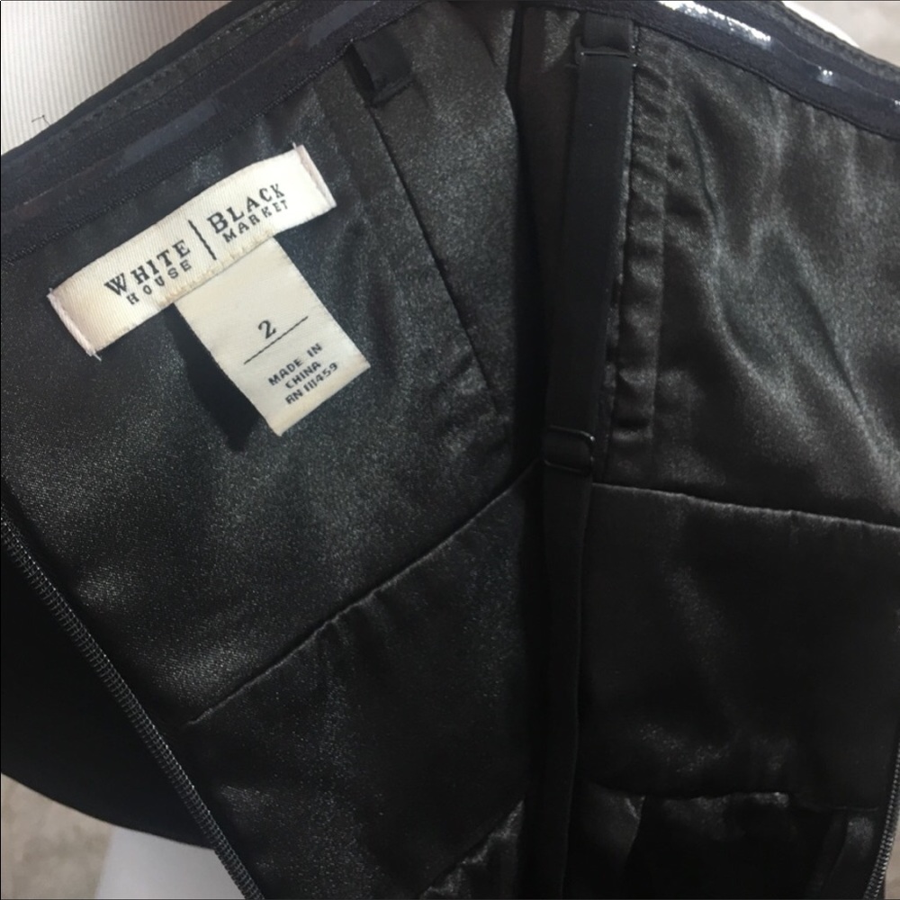 White House Black Market Strapless Black Dress 2 - Picture 6 of 7